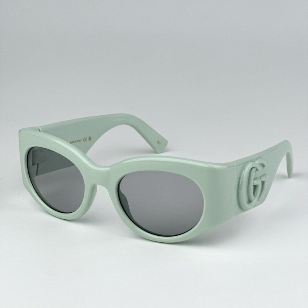 NEW Gucci GG1544S 003 Green Grey Unisex Oval Sunglasses GG 1544S